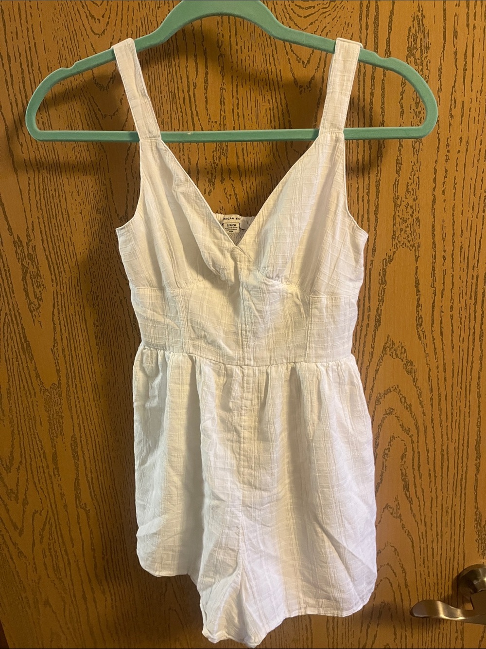 American Eagle Outfitters White Linen Romper